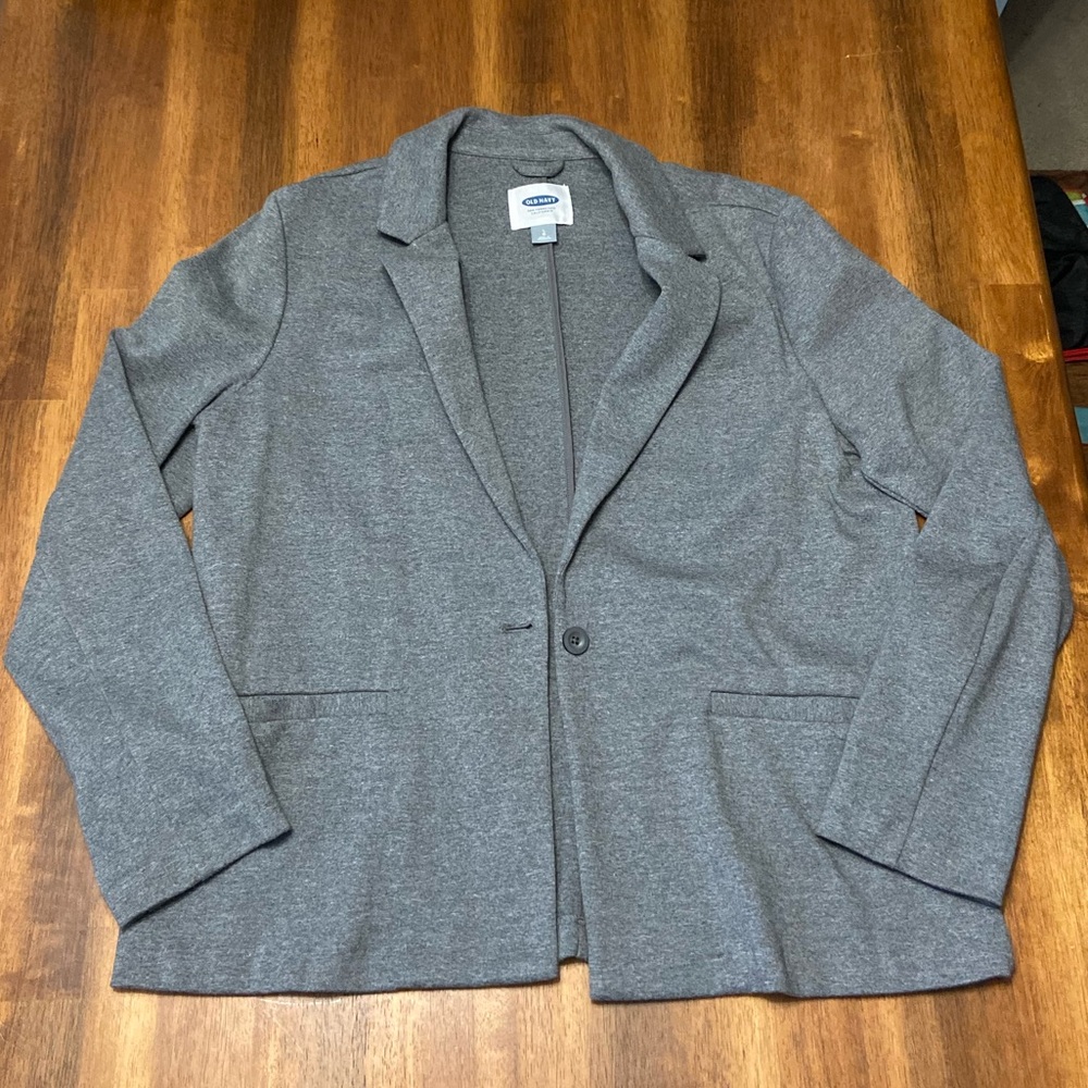 Old Navy Grey Knit Blazer, Large